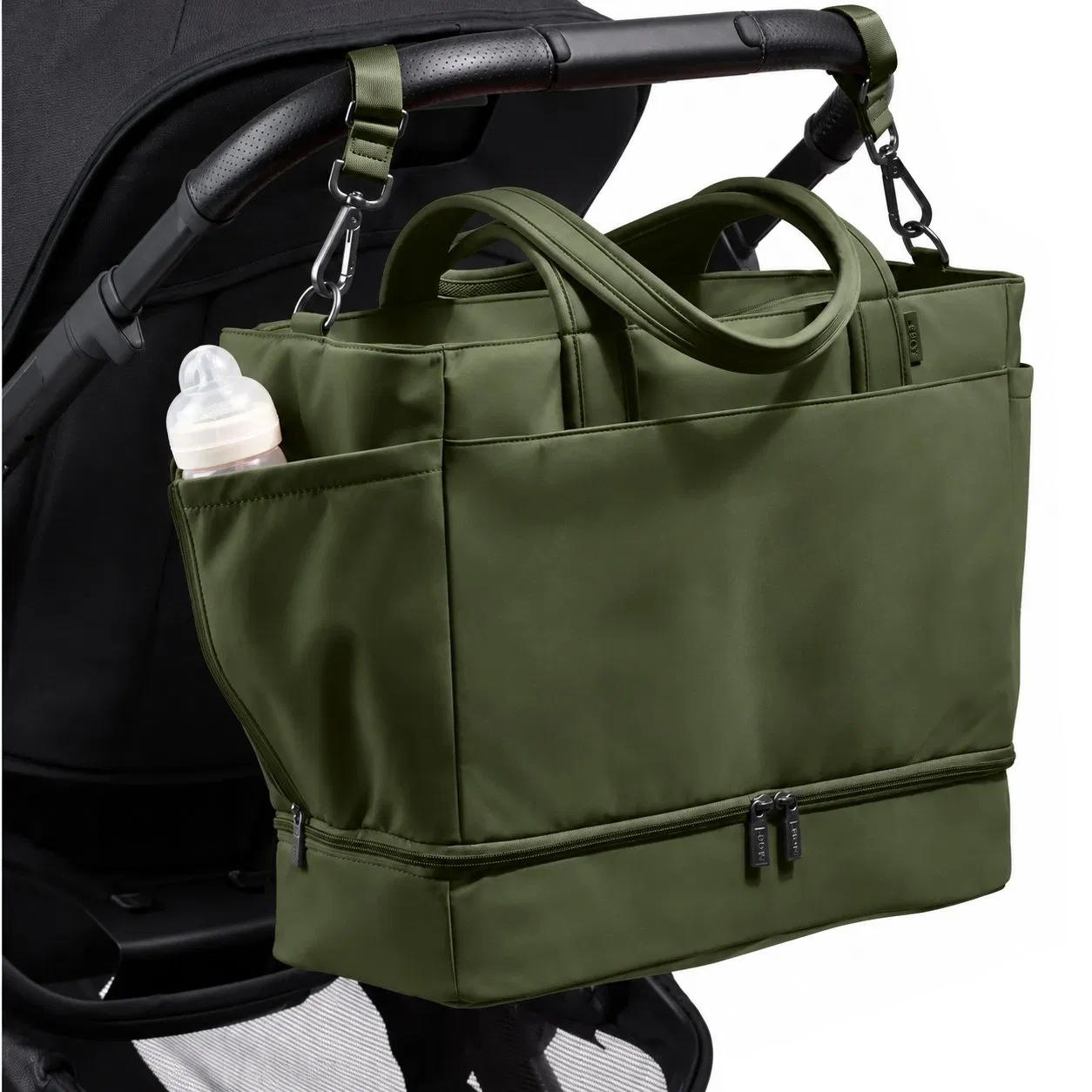 Custom Logo Portable Oxford Stroller Organizer Bag Baby Travel Diaper Caddy