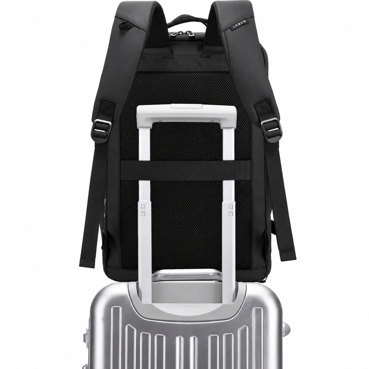 Custom Nylon Laptop Travel Backpack with Shoe and Wet Compartments