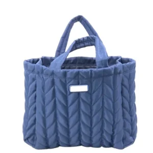 Custom Quilted Nylon Tote Bag with Interior Zipper Pocket
