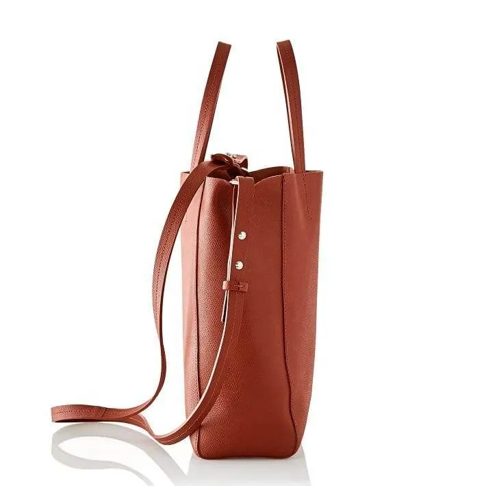 Custom Pebbled Tote Bag with Twin Handles and Adjustable Shoulder Strap