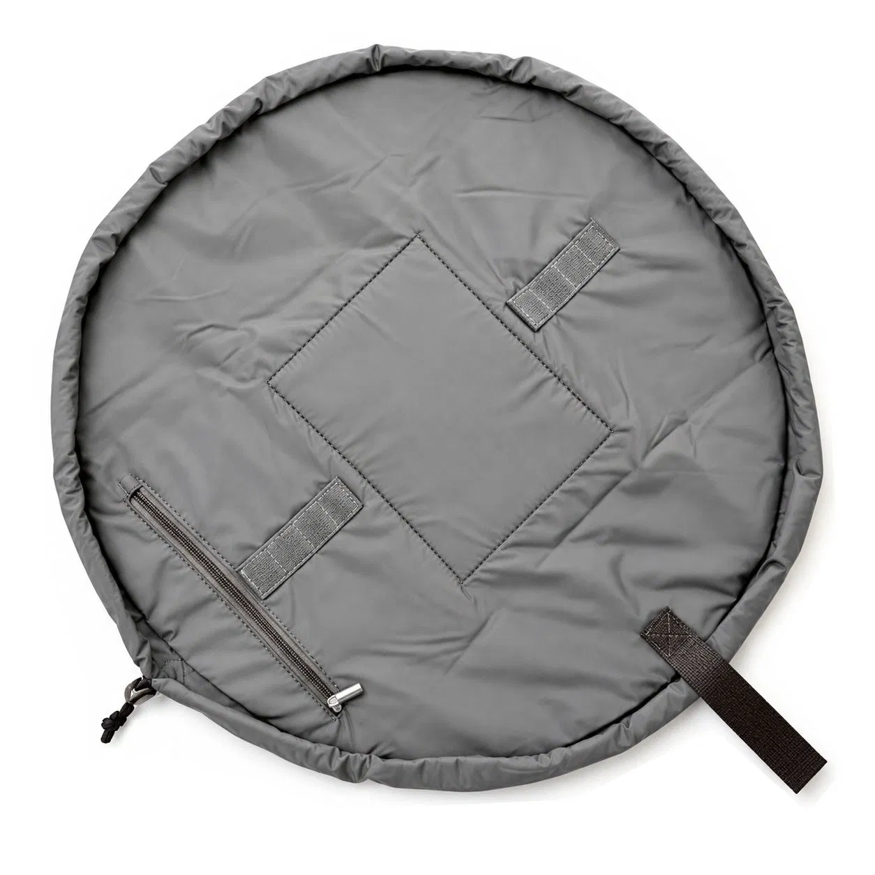 Custom Quilted Drawstring Storage Pouch Portable Polyester Toiletry Organizer Bag