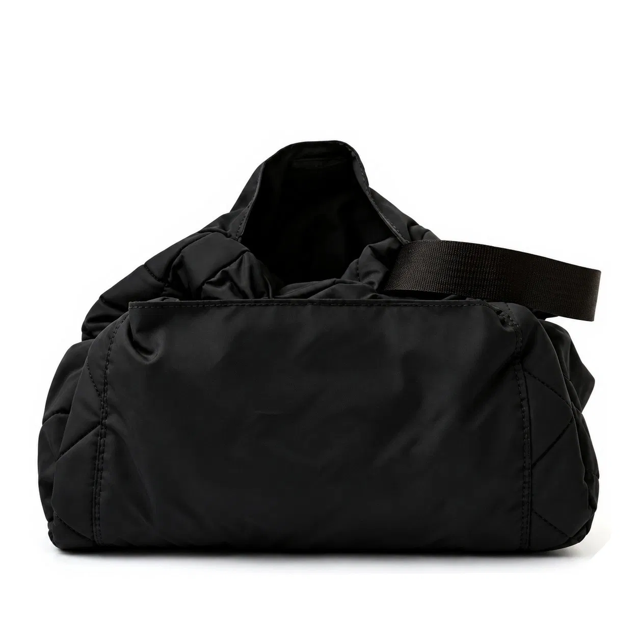 Custom Quilted Drawstring Storage Pouch Portable Polyester Toiletry Organizer Bag