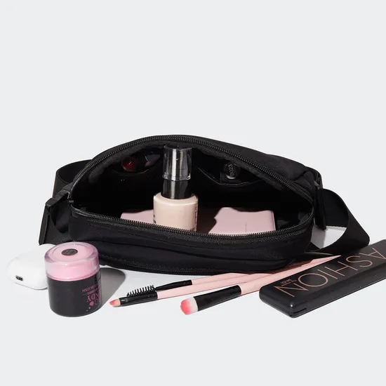 Custom Neoprene Waist Bag with Adjustable Crossbody Strap and Rear Zipper Pocket