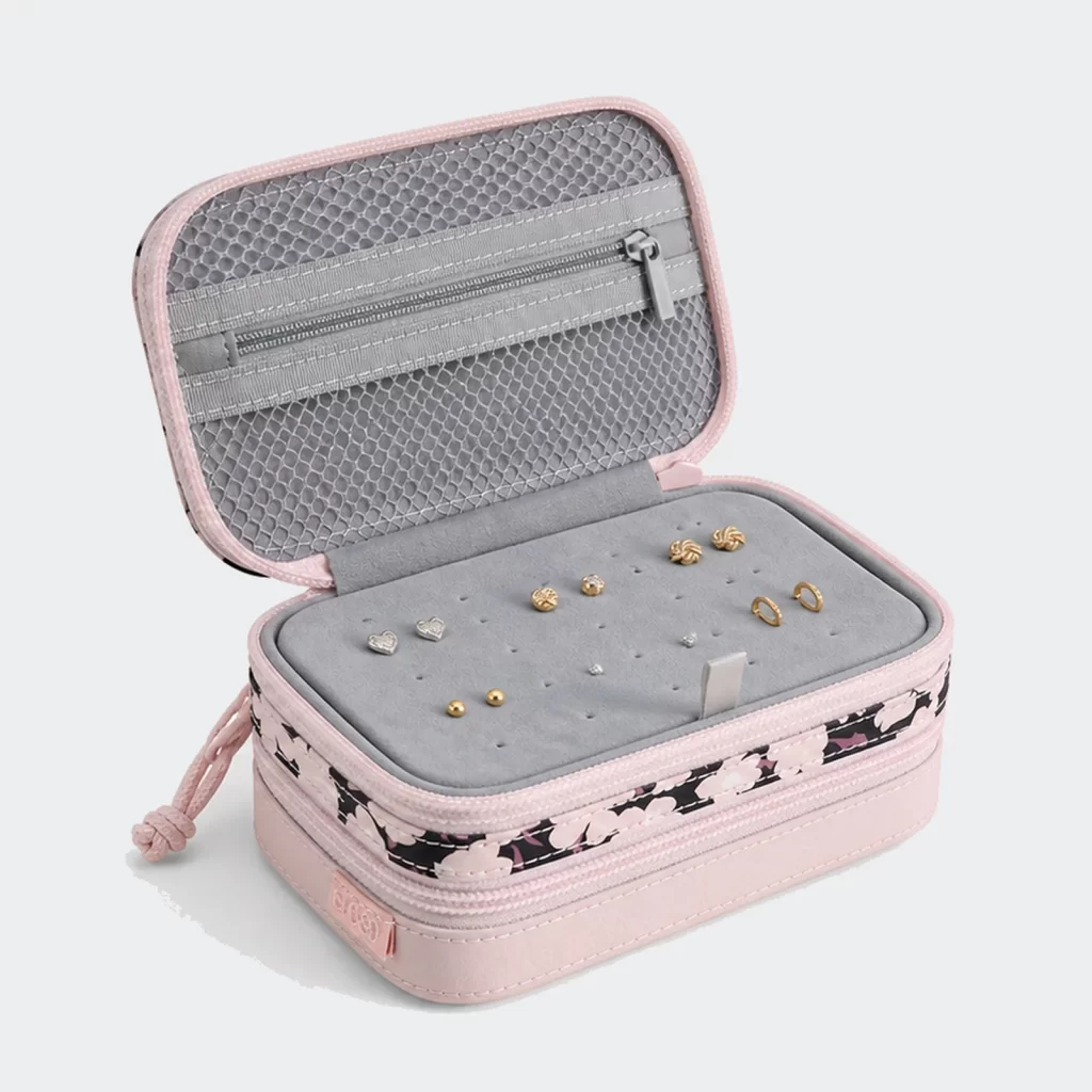 quilted polyester meadow travel jewelry organizer product reference view 2
