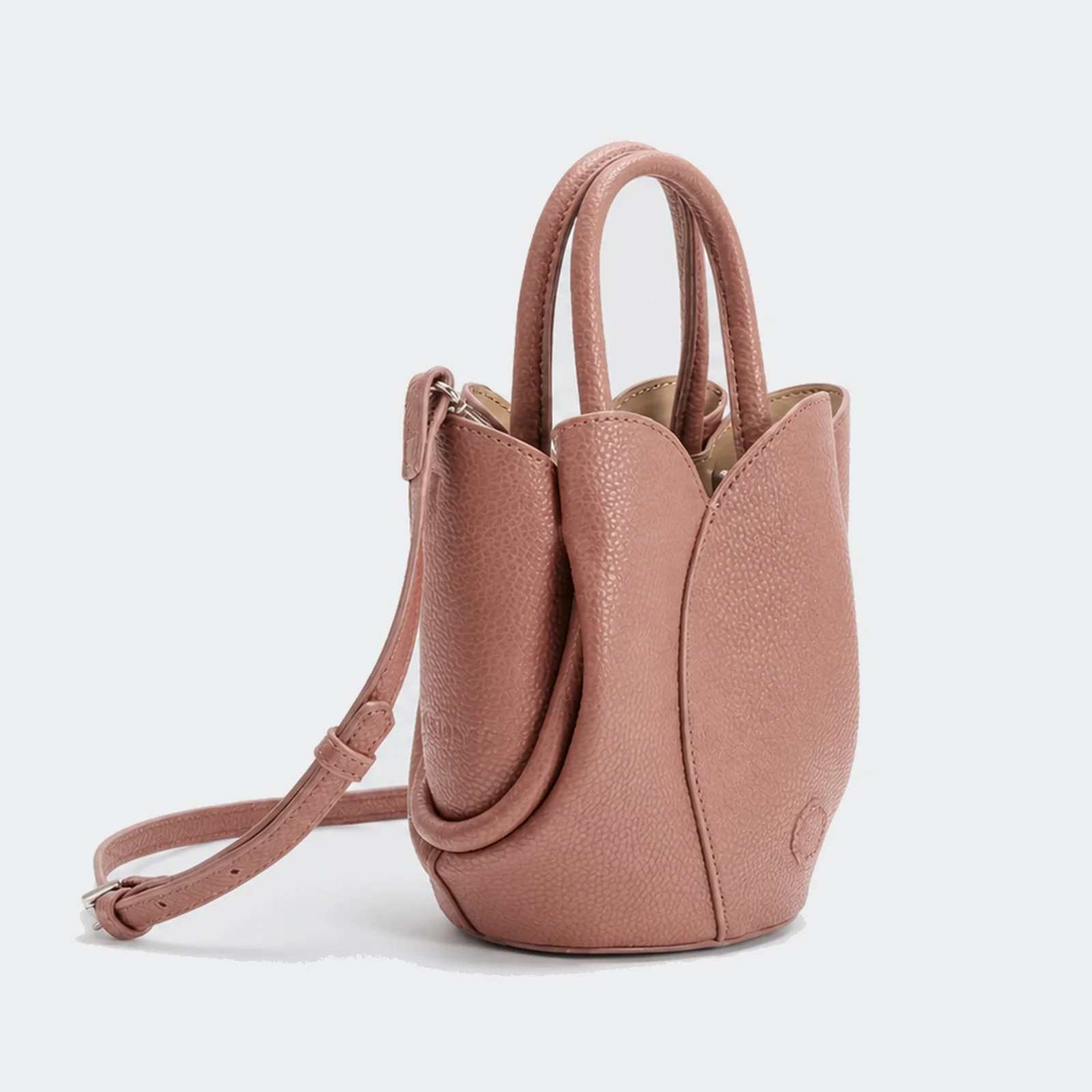 Vegan PU Leather Ridge Mini Top-Handle Purse BL-MP-381 hover Custom mini purses reference for OEM and ODM projects