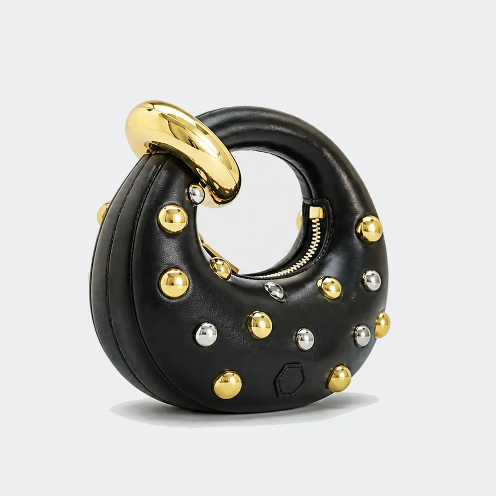 Vegan PU Leather Crest Mini Top-Handle Purse BL-MP-757 hover Custom mini purses reference for OEM and ODM projects