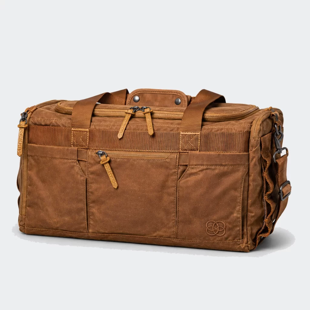 waxed canvas kinetic 35l gym duffel bag product reference view 1