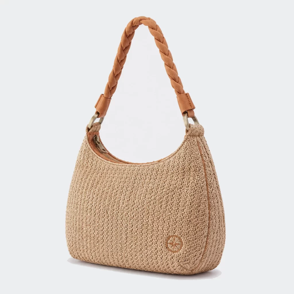 woven straw pioneer hobo shoulder bag product reference view 2