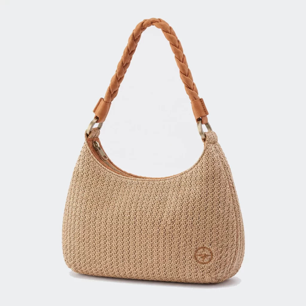 woven straw pioneer hobo shoulder bag product reference view 1
