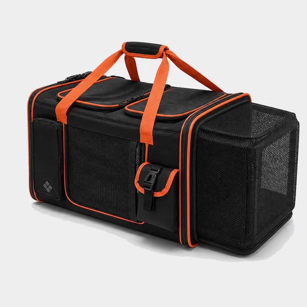 technical mesh field expandable airline pet carrier bag product reference view 2