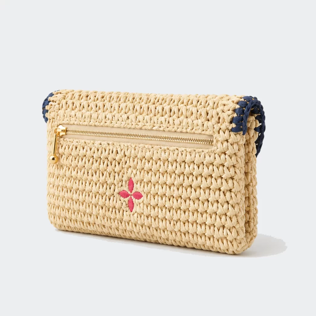 woven raffia metro clutch bag product reference view 2