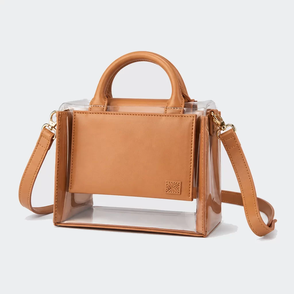 transparent pvc traverse shoulder handbag product reference view 2