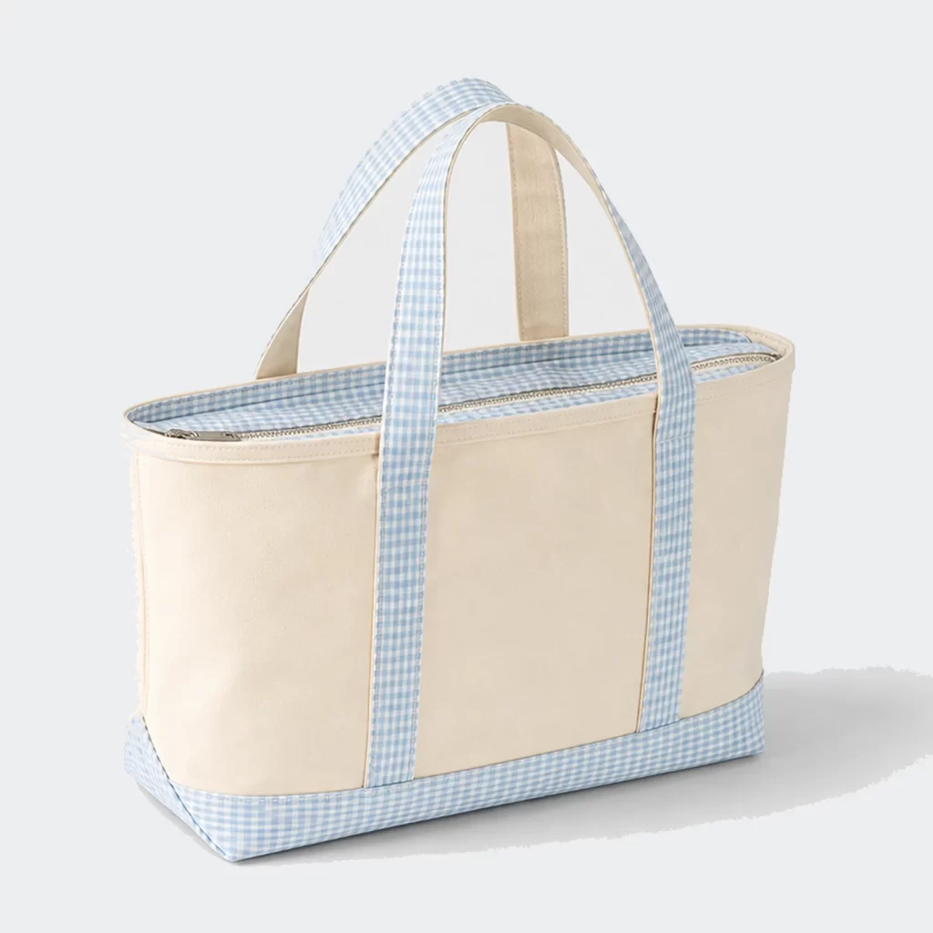 durable textile delta zip-top tote bag product reference view 2