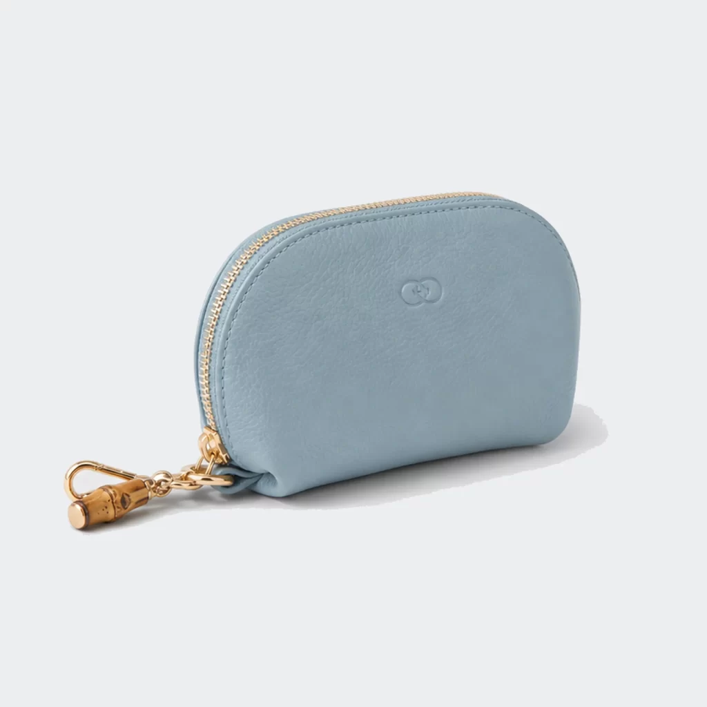 genuine leather drift zip pouch product reference view 2