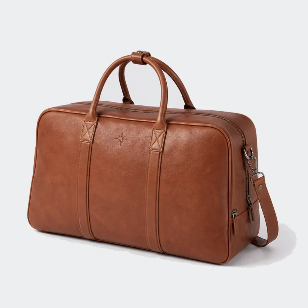 genuine leather pivot weekender duffel bag product reference view 2