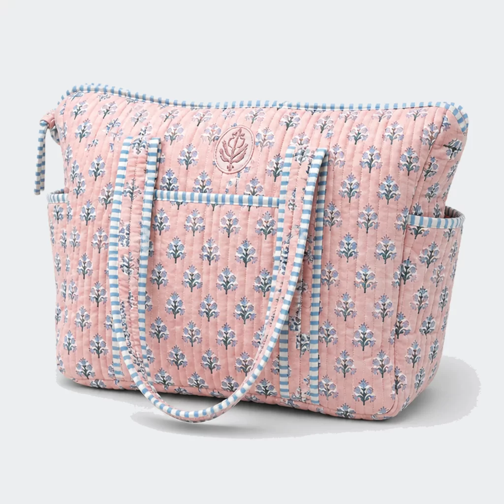 quilted cotton nomad diaper bag product reference view 1