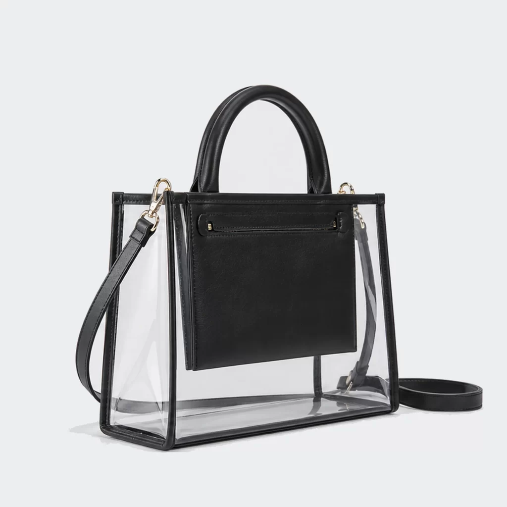 transparent pvc traverse shoulder handbag product reference view 2