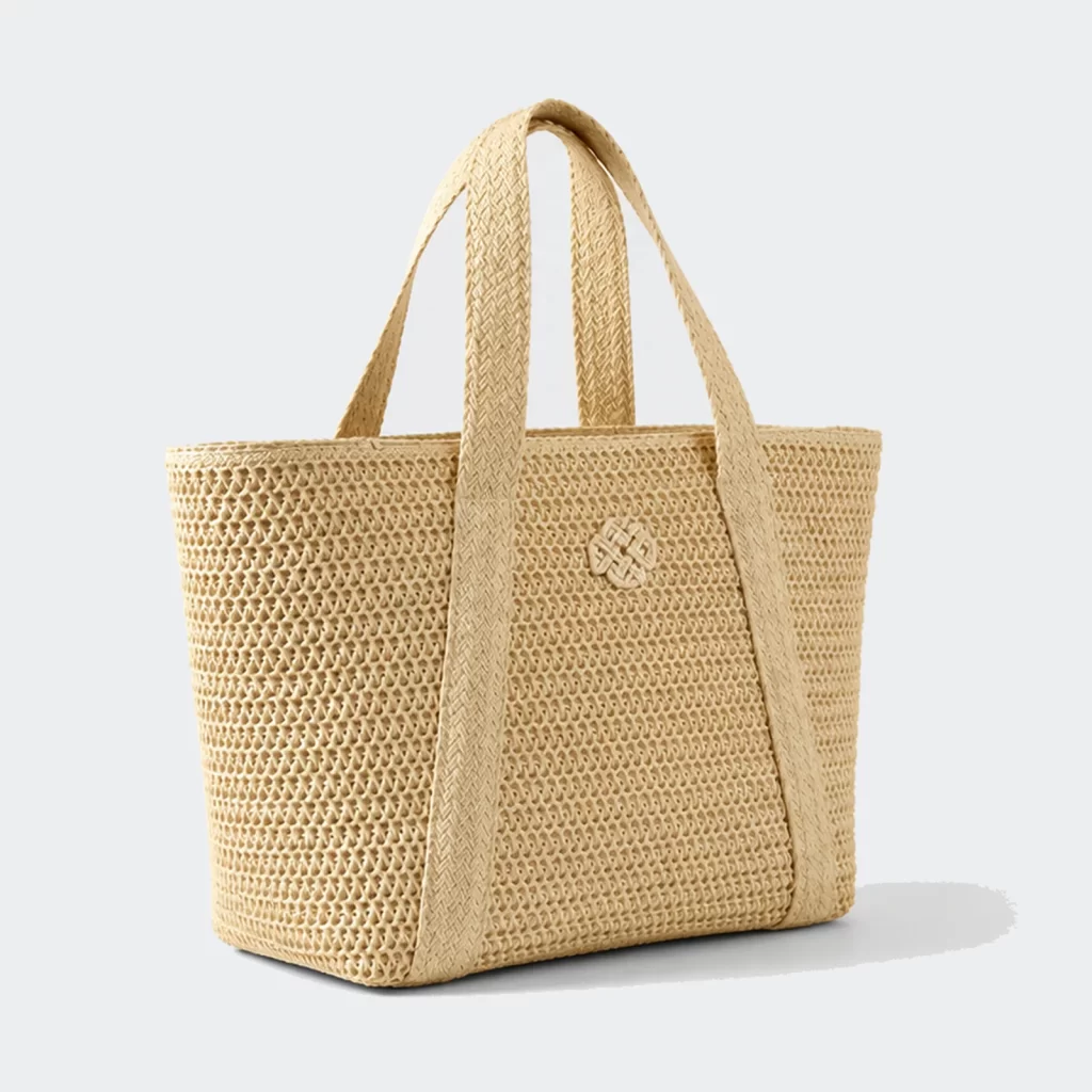 woven straw flex beach tote bag product reference view 2