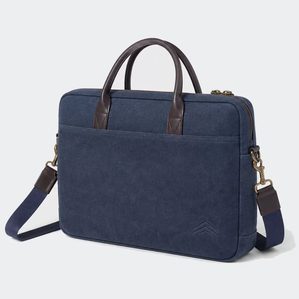 waxed cotton canvas canyon business briefcase product reference view 2