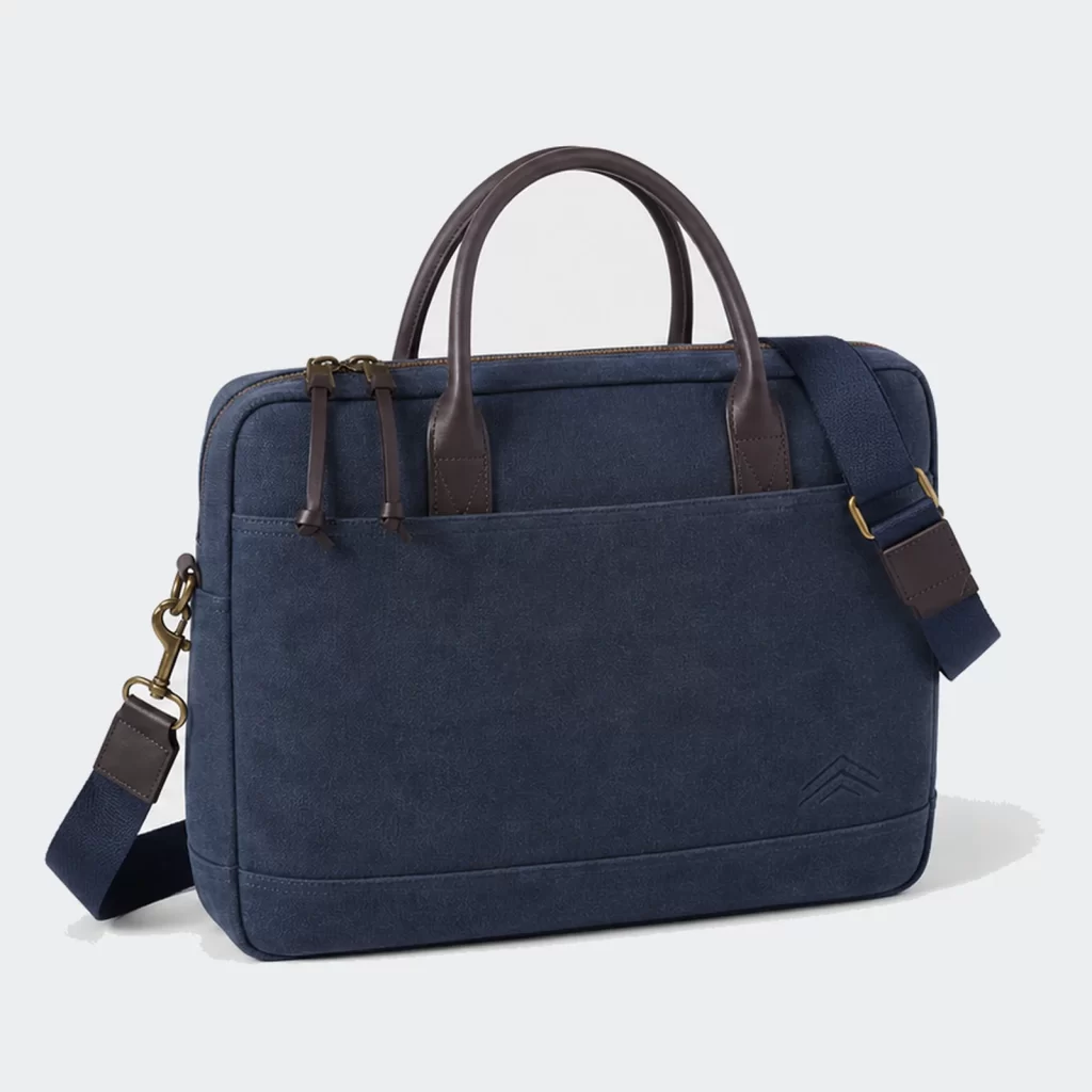 waxed cotton canvas canyon business briefcase product reference view 1
