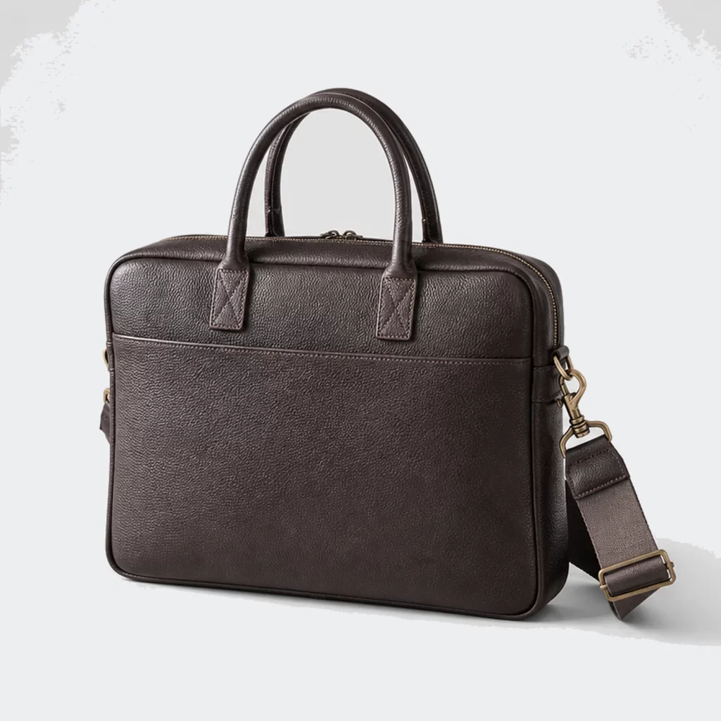 genuine leather tactic business briefcase product reference view 2