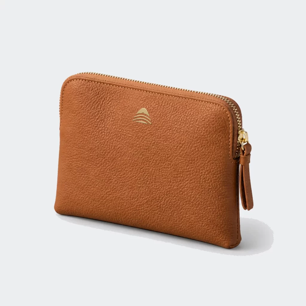 genuine leather shift zip pouch product reference view 2