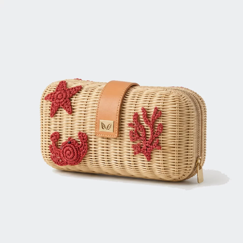 woven wicker summit clutch bag product reference view 2
