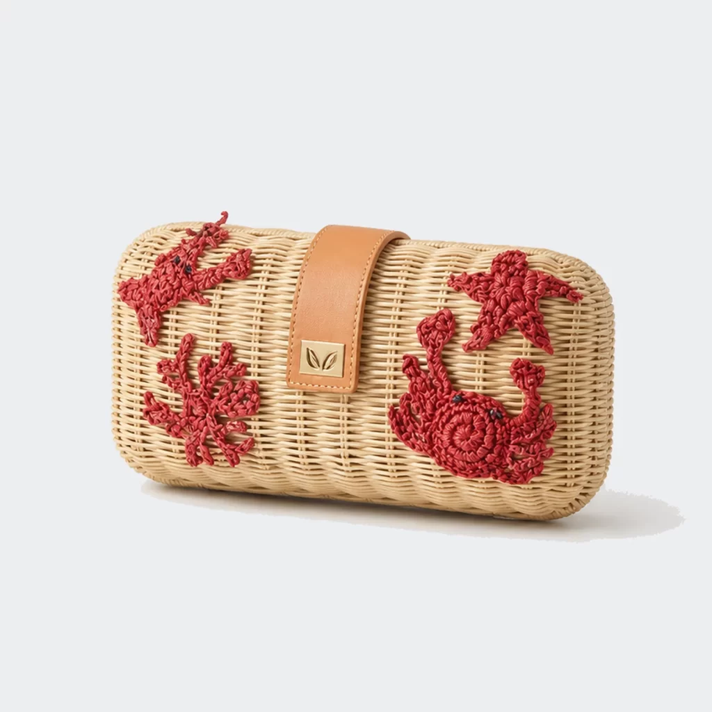 woven wicker summit clutch bag product reference view 1