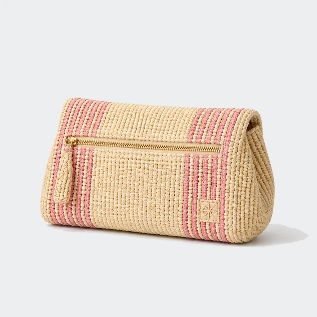 woven raffia voyager clutch bag product reference view 2