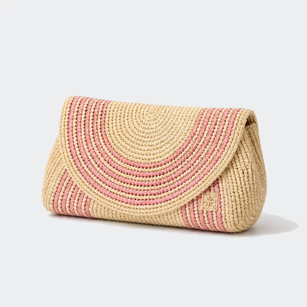 woven raffia voyager clutch bag product reference view 1