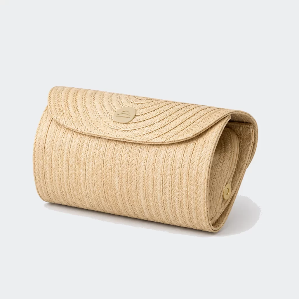 durable textile grid clutch bag product reference view 2