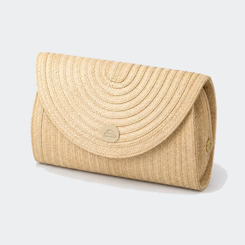 durable textile grid clutch bag product reference view 1