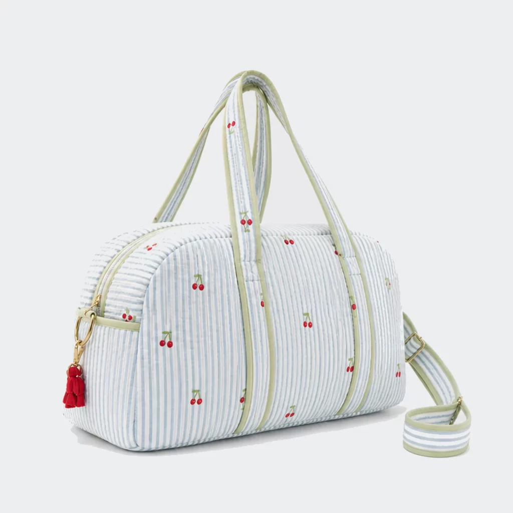 quilted cotton pioneer weekender duffel bag product reference view 2