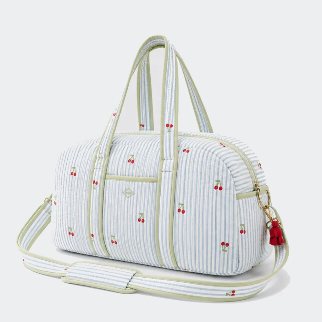 quilted cotton pioneer weekender duffel bag product reference view 1