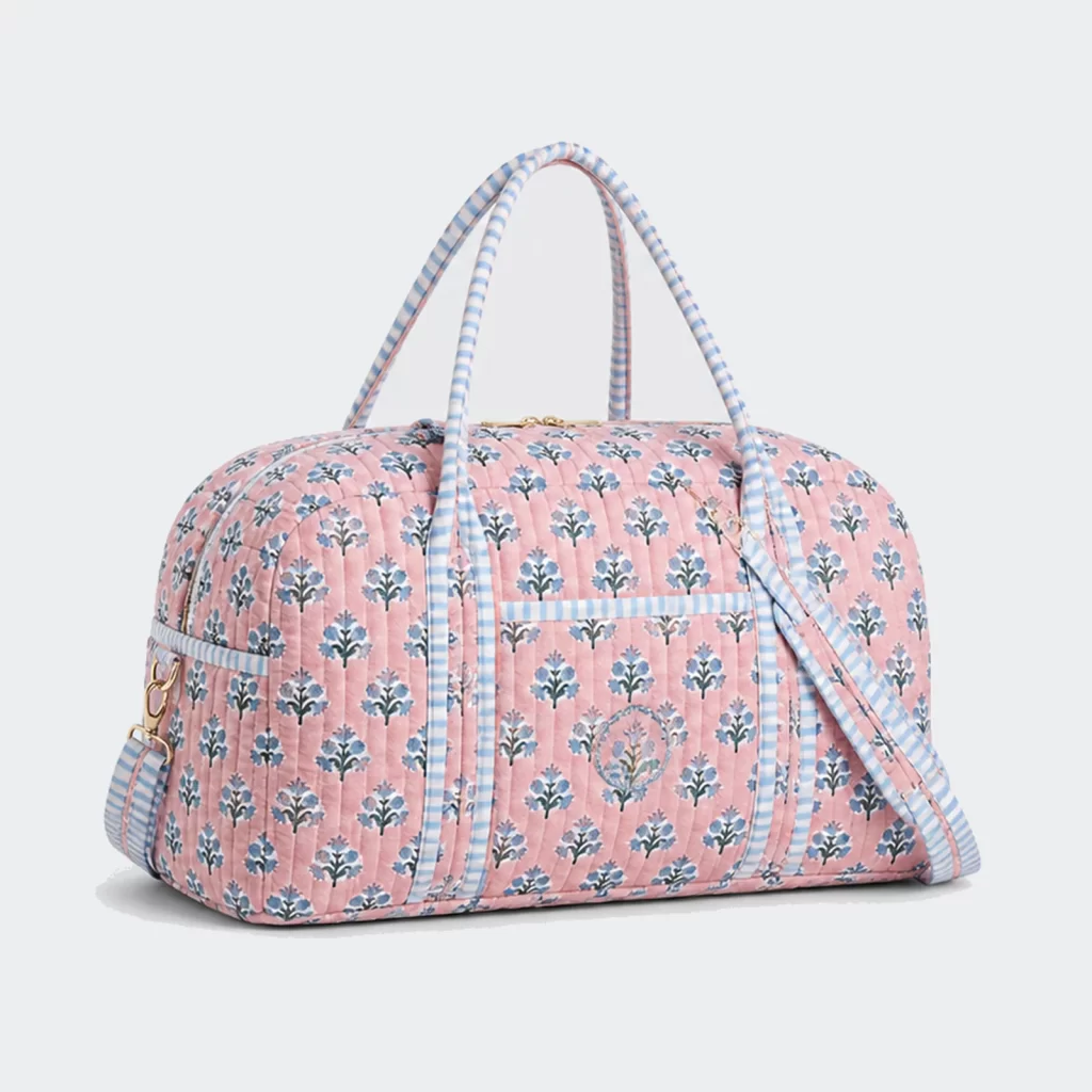 quilted cotton nomad weekender duffel bag product reference view 1