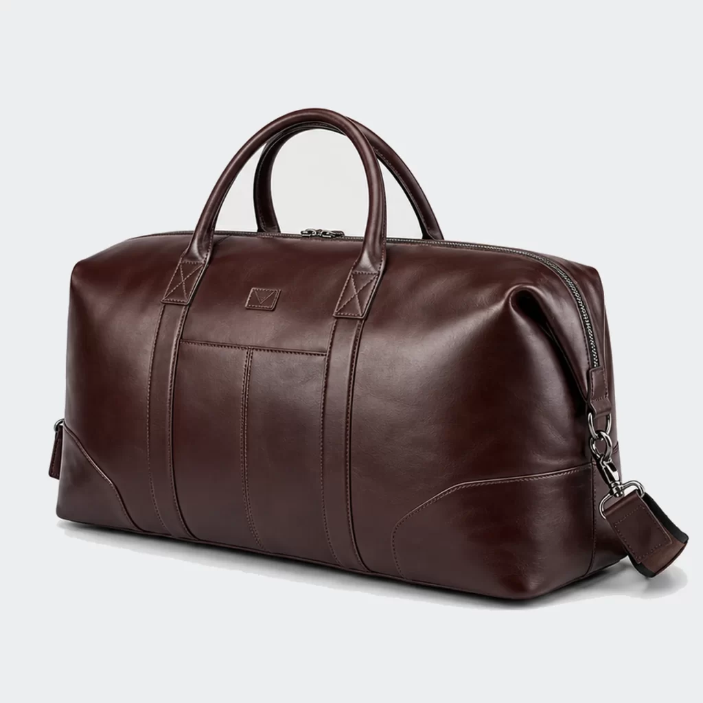 genuine leather traverse weekender duffel bag product reference view 2