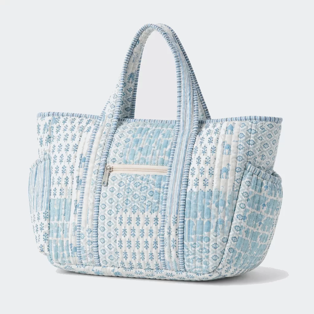 quilted cotton motion diaper bag product reference view 2
