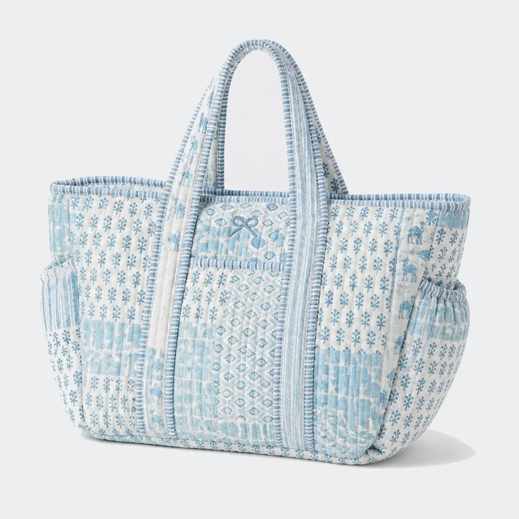 quilted cotton motion diaper bag product reference view 1