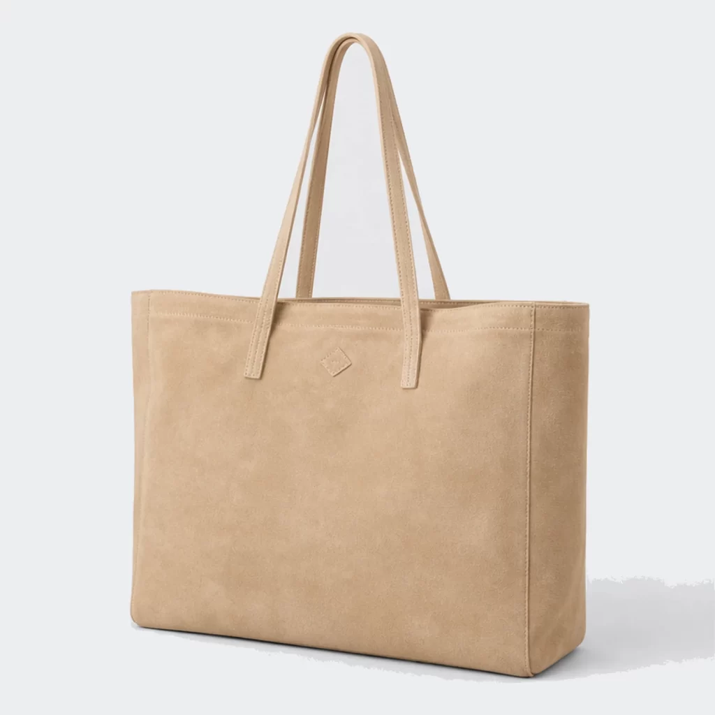 suede leather vista everyday tote bag product reference view 1