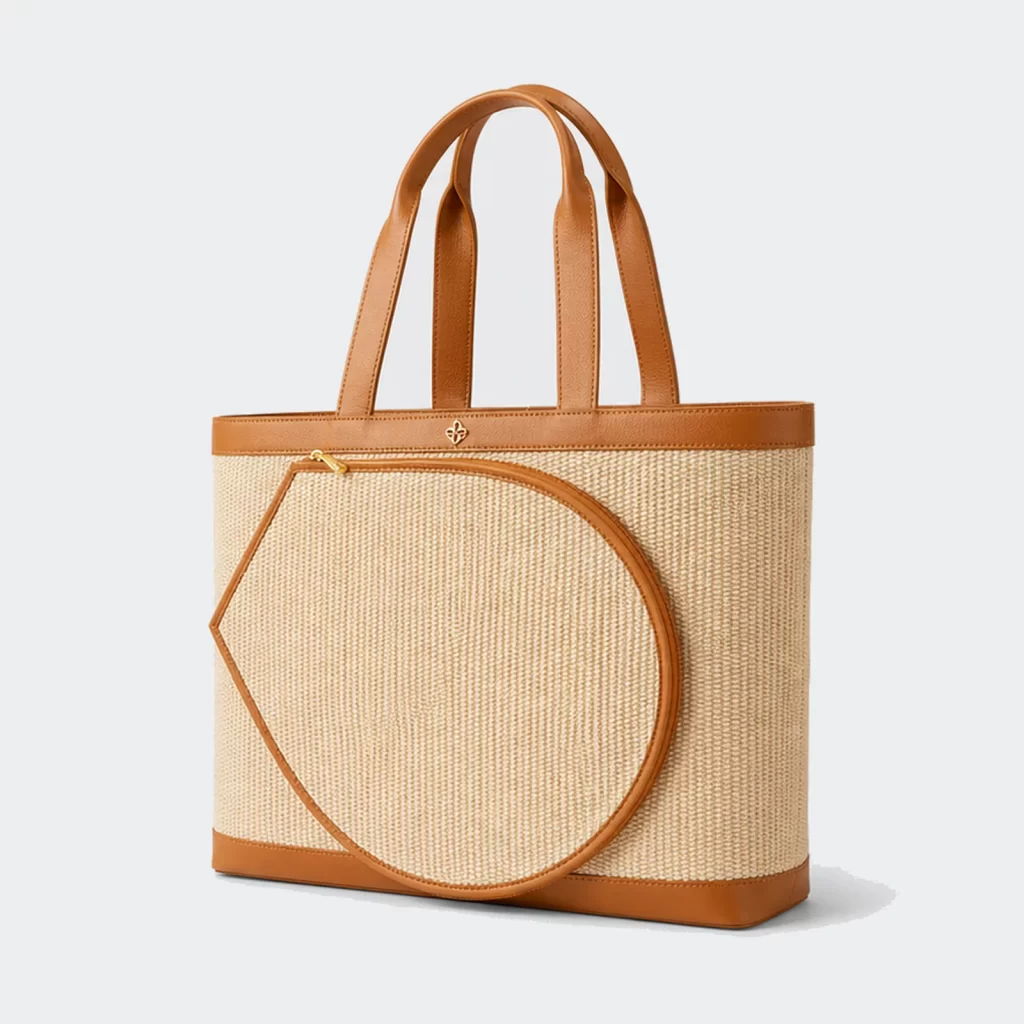 woven raffia route tennis bag product reference view 1
