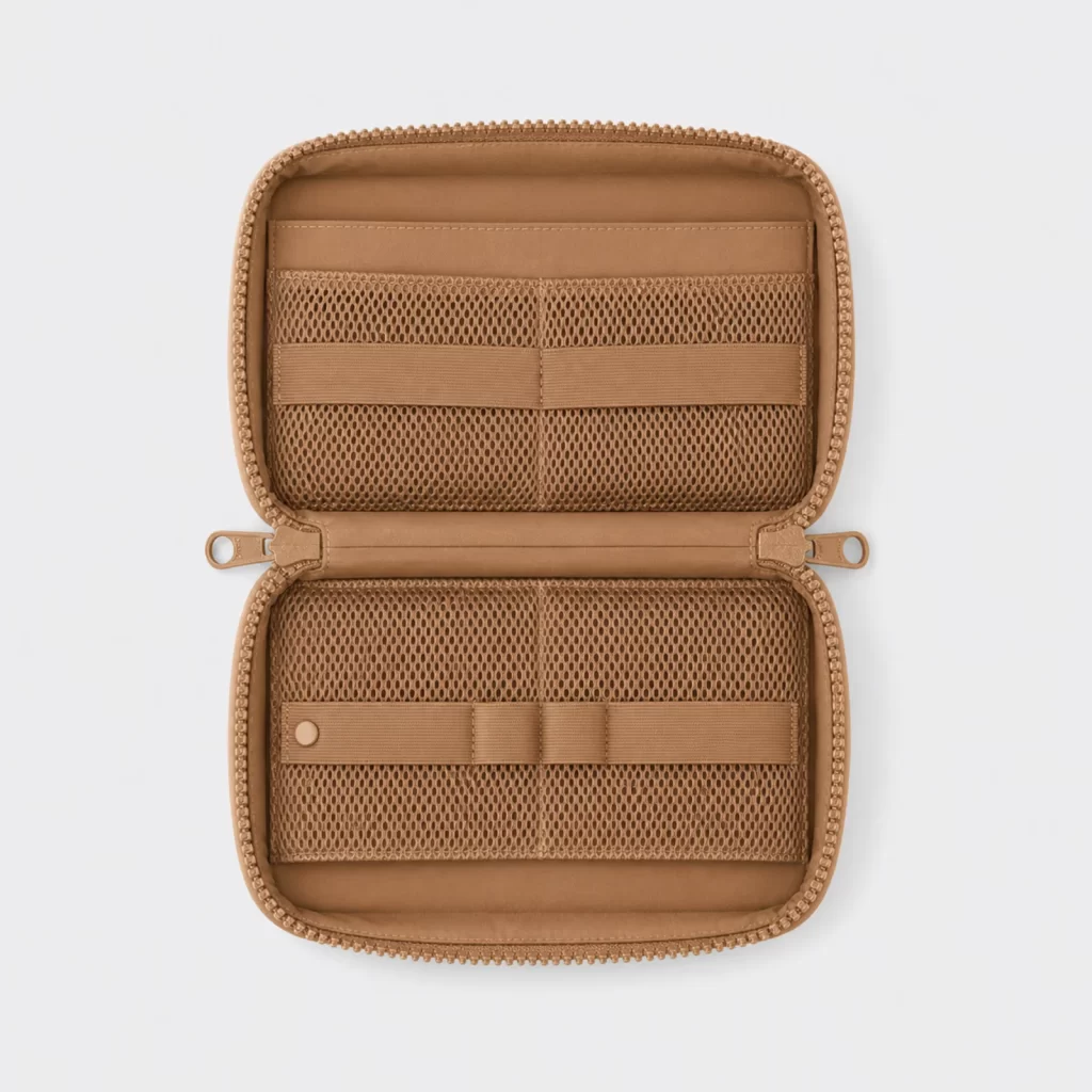 zippered cosmetic pouch product reference view 2