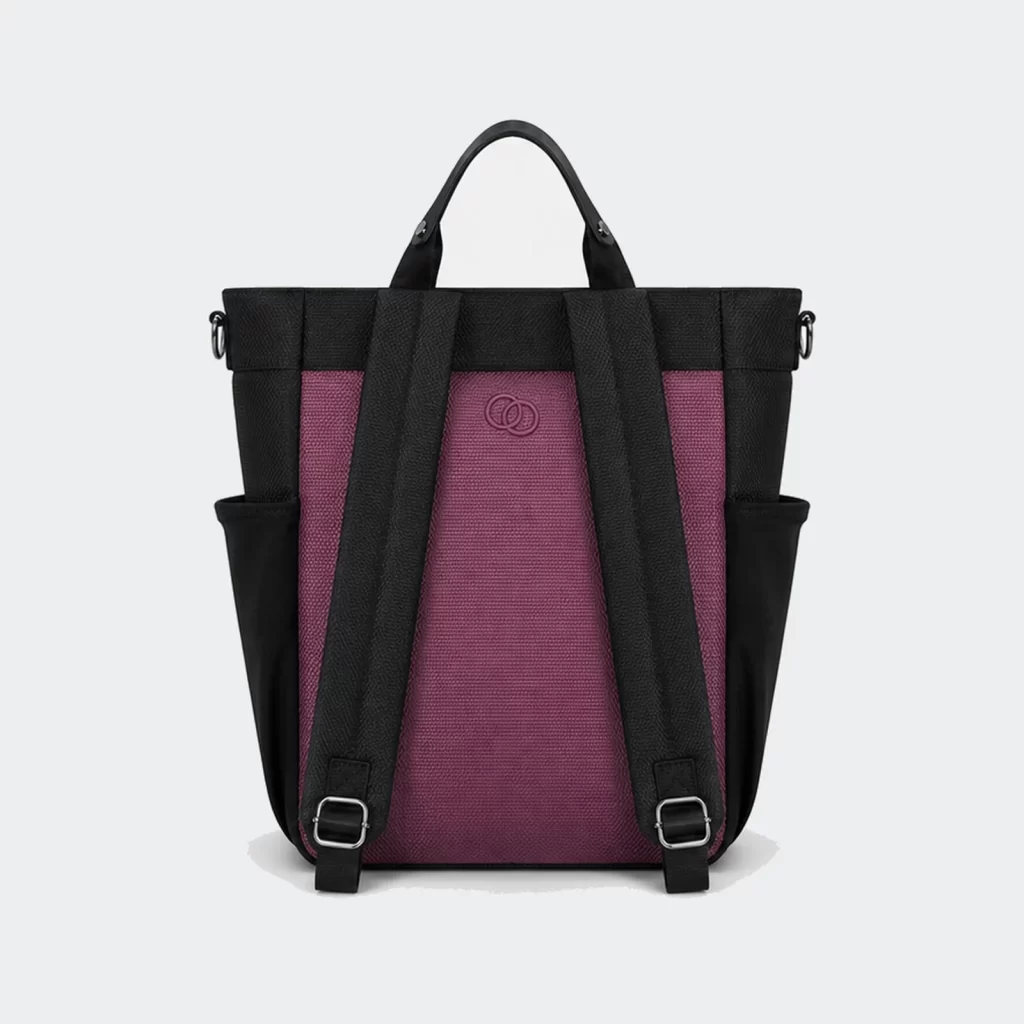 recycled polyester convertible travel backpack product reference view 2