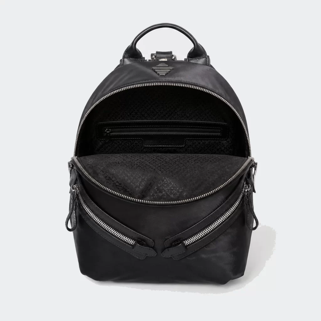 satin-finish nylon mini backpack product reference view 2
