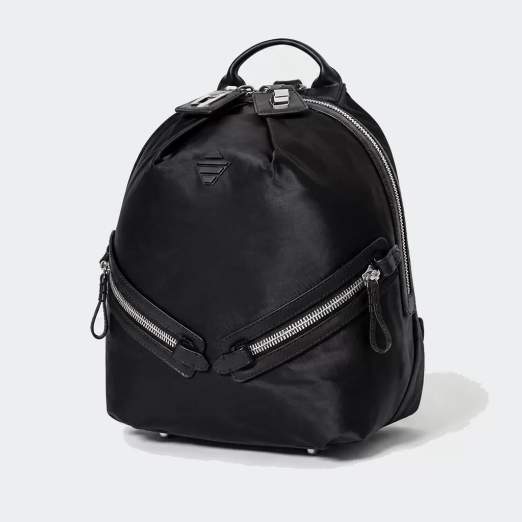 satin-finish nylon mini backpack product reference view 1