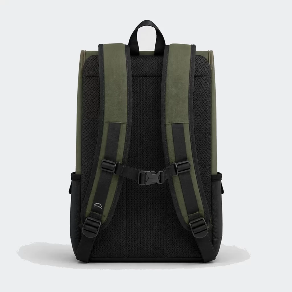 recycled nylon laptop backpack product reference view 2