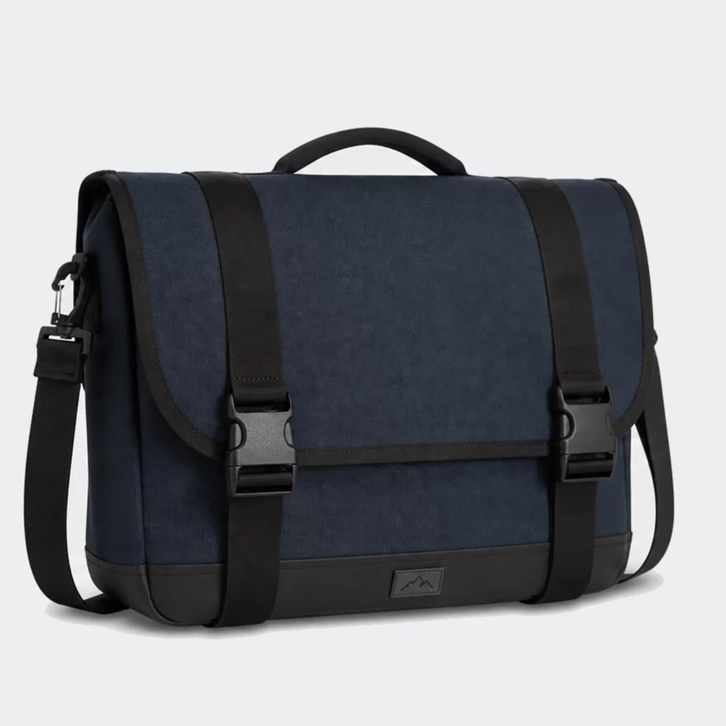 recycled nylon commuter messenger bag product reference view 1