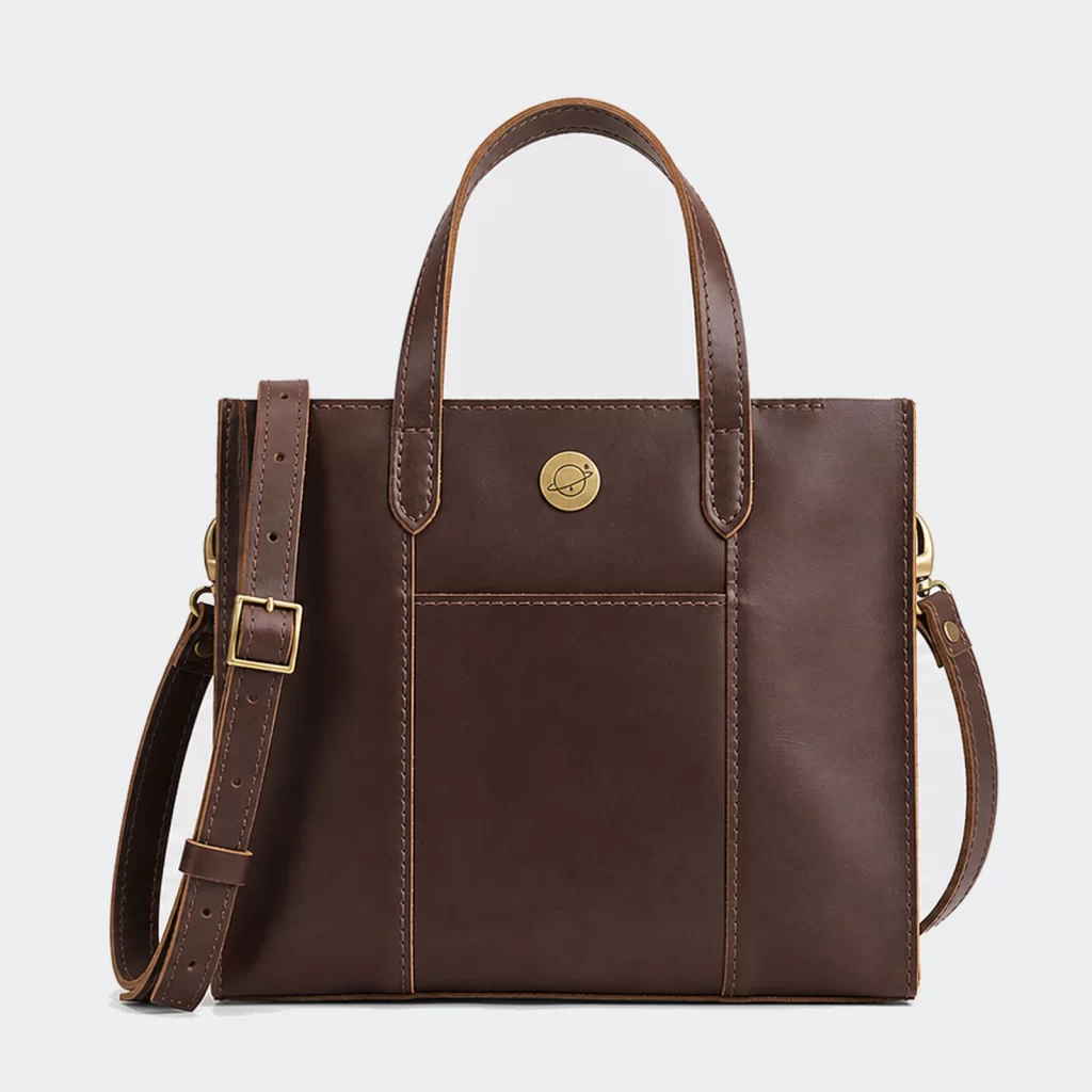 full-grain leather crossbody tote product reference view 2