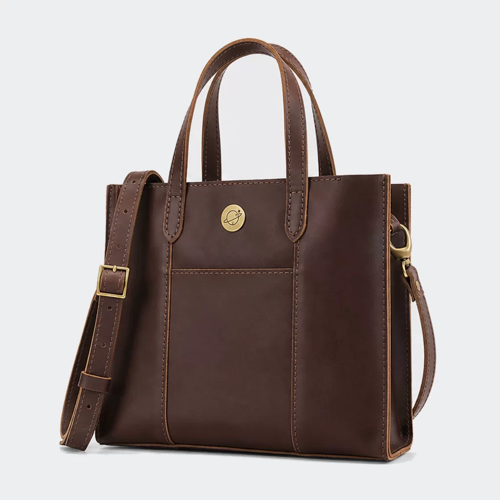full-grain leather crossbody tote product reference view 1