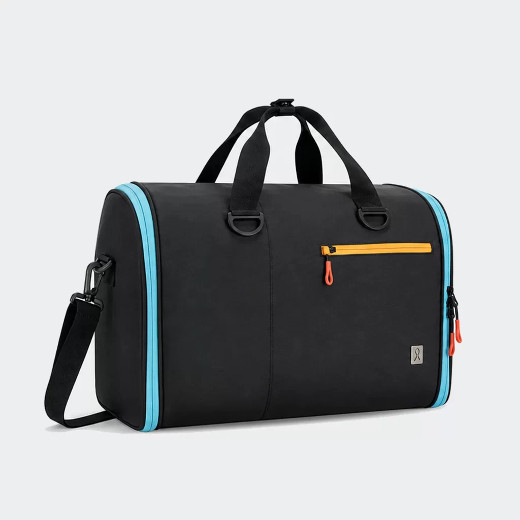 recycled polyester garment duffel bag product reference view 1
