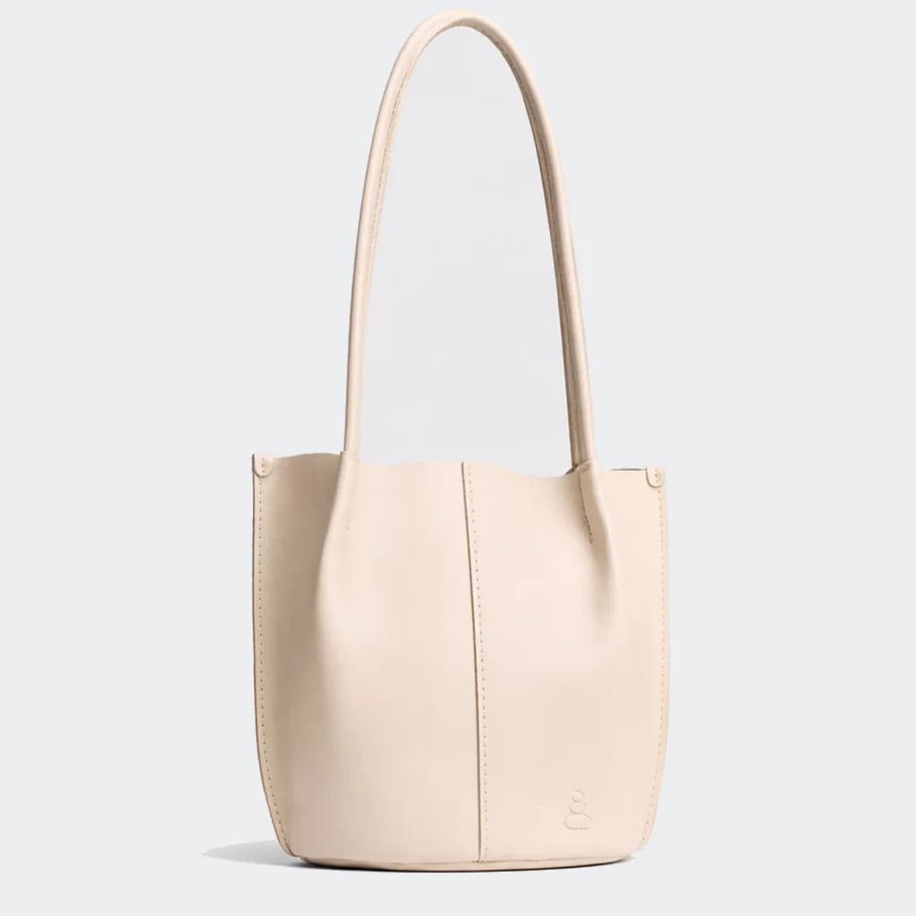 full-grain leather bucket tote product reference view 1